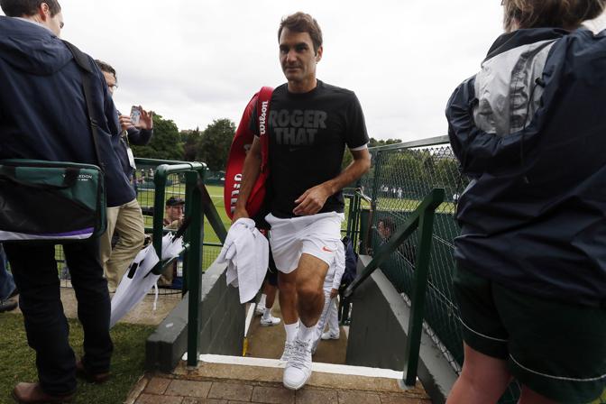 Federer si prepara. Reuters